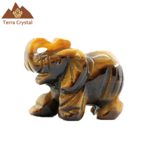 elephant crystal carving