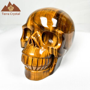 Tiger Eye Stone Skull