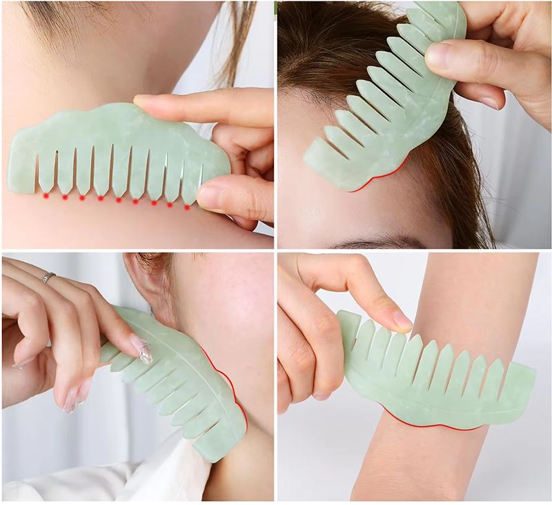 jade gua sha comb