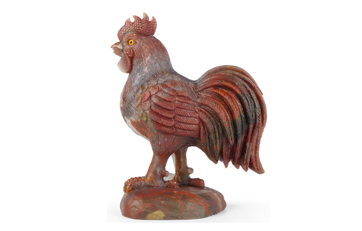 Crystal Rooster Statue
